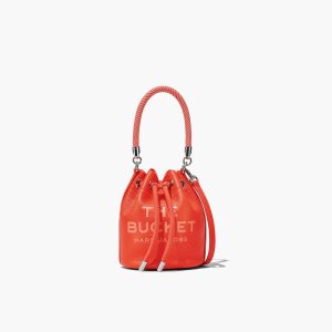 Marc Jacobs Læder Micro Bucket Bag Oranžové | XQSMY1495