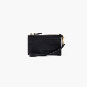 Marc Jacobs Læder Top Zip Wristlet Černé | WLPSQ0546