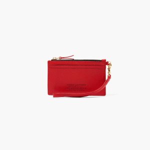 Marc Jacobs Læder Top Zip Wristlet Červené | SGIRZ0612