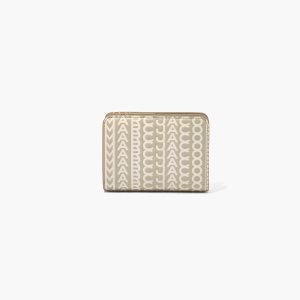 Marc Jacobs Monogram Mini Compact Wallet Hnědožlutý | DPBRY9241