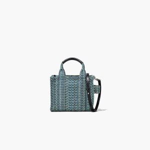 Marc Jacobs Washed Monogram Denim Micro Tote Bag Oranžové Blankyt | DJGXI9832